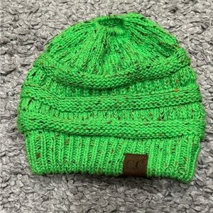 CC Boutique Vibrant Green Knit Hat